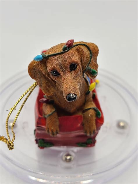 Vintage Danbury Mint Dachshund Inside Box With Christmas Etsy