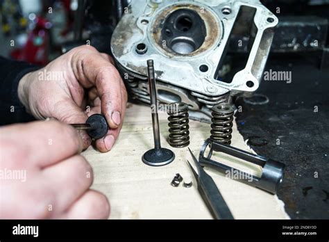 Motorcycle Engine Repair Overhaul And Reconditioning Stock Photo Alamy