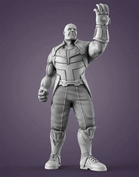 Thanos Marvel Statues D Modell Bereit Zum Drucken Stl Ojb Fbx