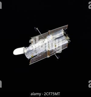 Flyaround Of The Hubble Space Telescope Hst After Deployment On This