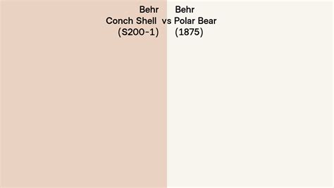 Behr Conch Shell Vs Polar Bear Side By Side Comparison