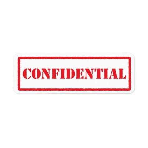 Confidential red stamp label | Zazzle