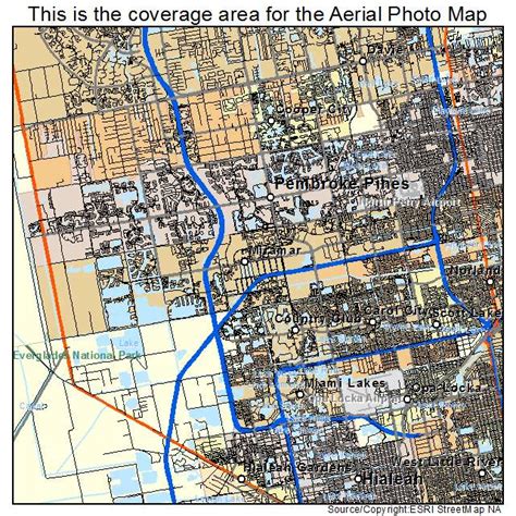 Aerial Photography Map of Miramar, FL Florida