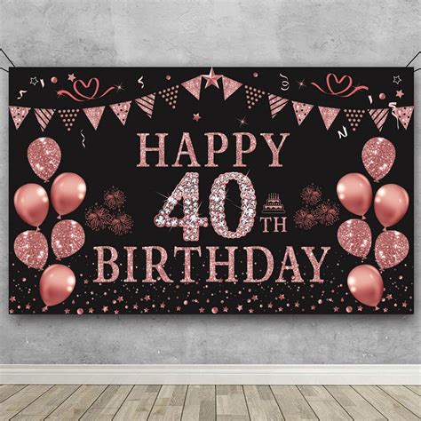 Buy Trgowaul 40th Birthday Decorations For Women Rose Gold Birthday