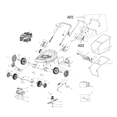 HAWKSMOOR 144CC 46CM HAND PUSH PETROL LAWNMOWER WITH RV145 S ENGINE