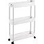 MDesign Pratico Scaffale In Metallo A 3 Scomparti Carrello Con Ruote