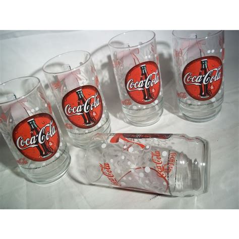 Vintage Coca Cola Glasses Set Of 5 On Ebid United States 214052155