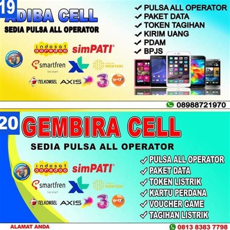 Jual Spanduk Banner Konter Pulsa Celluler X Cm Shopee Indonesia