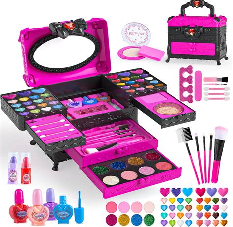 amazoncom kids makeup set  girls  pcs real washable play kids
