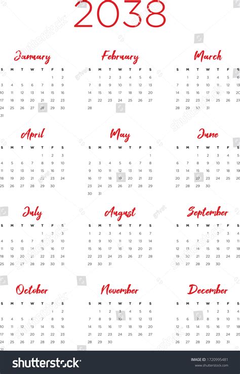 Annual Calendar A4 Format Stock Vector (Royalty Free) 1720995481 ...