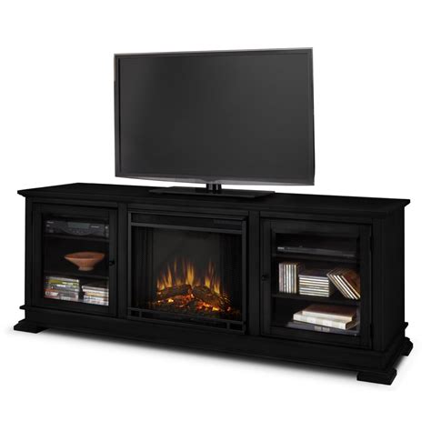 Shop Real Flame 6775 In W 4780 Btu Black Wood Led Electric Fireplace