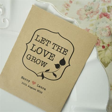 10 Let The Love Grow Seed Packet Favours By Wedding In A Teacup