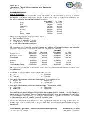 AFAR Handouts 06 Business Combinations And Consolidated Financial