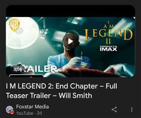 Fact Check: This 'I Am Legend 2' Trailer on YouTube Features Will Smith and Michael B. Jordan ...