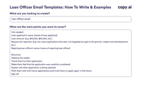 Loan Officer Email Templates How To Write Examples