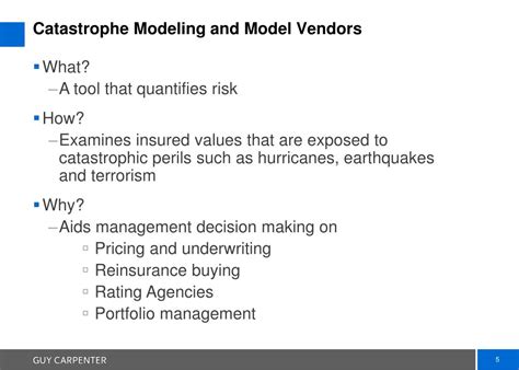 PPT - Catastrophe Modeling Session Reinsurance Boot Camp PowerPoint Presentation - ID:3281988