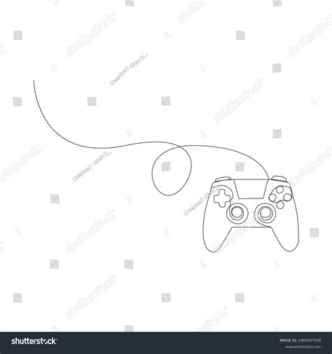 Game Controller Single Continuous Line Drawing Stock Vector (Royalty ...