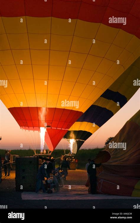 The Burner Of A Hot Air Balloon Fires In Preparation For Takeoff Stock Photo Alamy