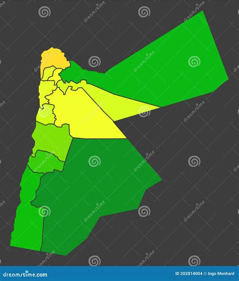 Jordan Population Heat Map As Color Density Illustration Stock ...