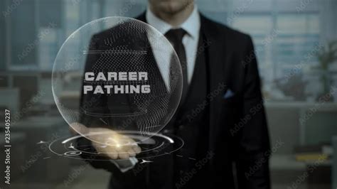 Startup Management Tutor Presents Concept Career Pathing Using Hologram