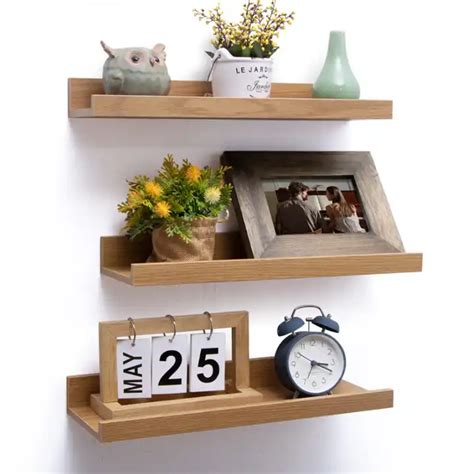 Modern Unique Nursery Floating Shelves Wood Wall Mount Float Shelves