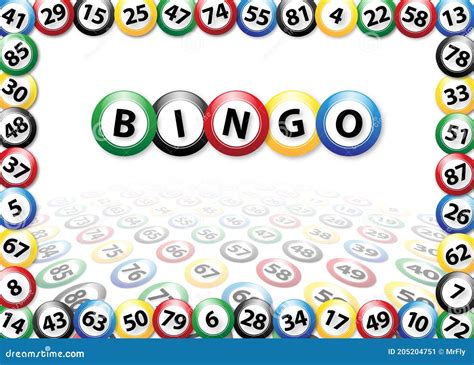 Bingo Balls Frame Concept Vector Illustration Stock Vector