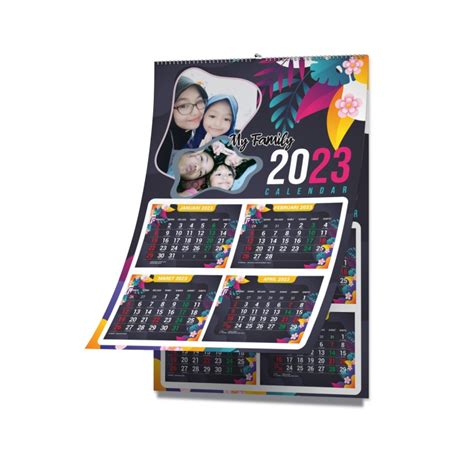 Jual Kalender Dinding Tahun 2024 Custom Kertas Ivory 260 Gsm Laminasi