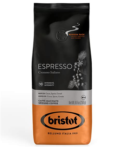 Bristot Espresso Gemalen Koffie 250 Gram Caffé Bristot