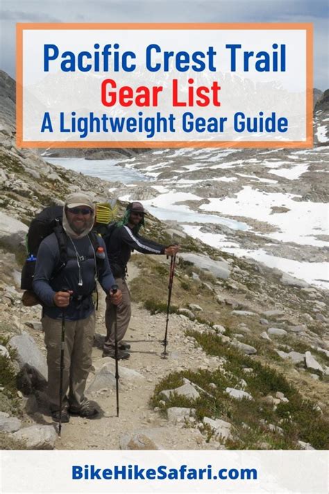 Pacific Crest Trail PCT Ultralight Gear List 2025