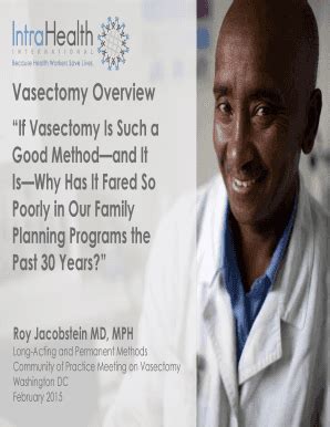 Fillable Online Vasectomy Overview Fax Email Print Pdffiller