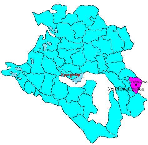 Карта Успенского района Краснодарского края подробная