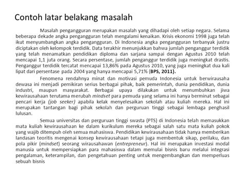 Contoh Latar Belakang Proposal Penelitian