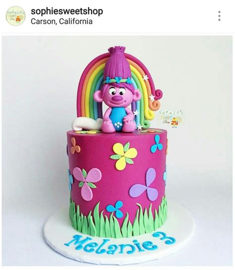 Trolls Poppy Cake Bolo Trolls Bolos Decorados Infantil Bolos De