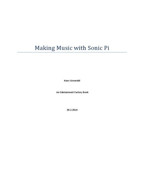 Making Music With Sonic Pi | PDF | Pitch (Music) | Randomness