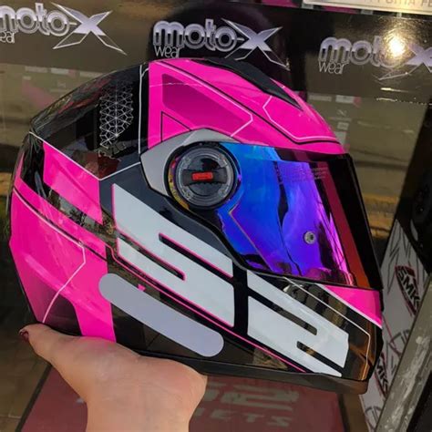 Comprar Capacete Ls Ff Ultra Preto Rosa Brilho Tamanho Do Capacete