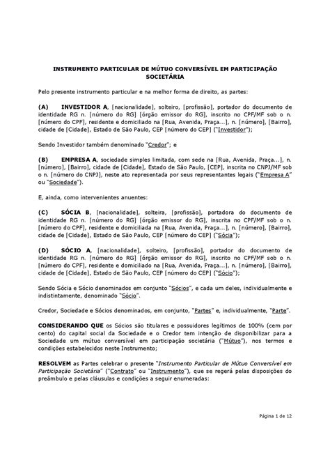 Modelo De Contrato Particular De Emprestimo Vários Modelos