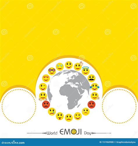 Salutation De Jour D Emoji Du Monde Juillet Illustration De