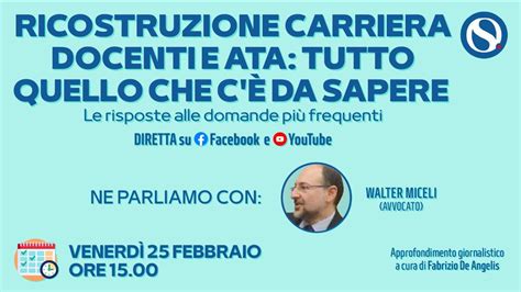 Ricostruzione carriera docenti e Ata le risposte alle domande più