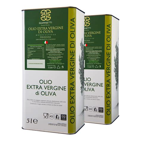 Olio Extra Vergine Di Oliva Monocultivar Peranzana Lattine Da L