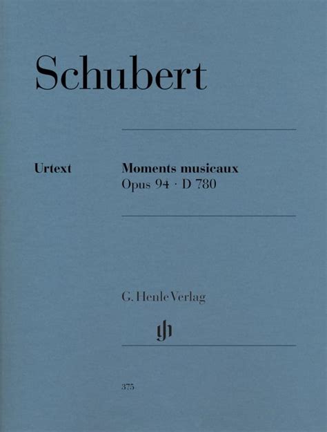 Schubert Moments Musicaux Op94 D780 Henle Piano Traders