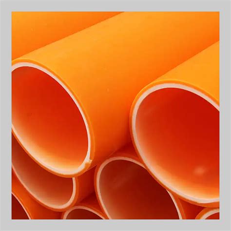 Orange Mpp Electrical Conduit Pipe For Power Cable Wiring Protection