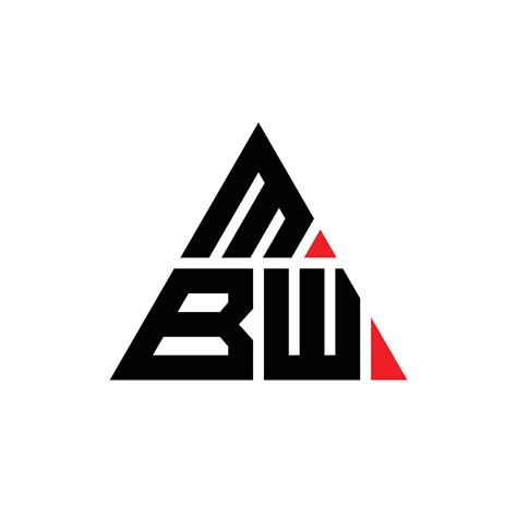 MBW Triangle Letter Logo Design With Triangle Shape MBW Triangle Logo