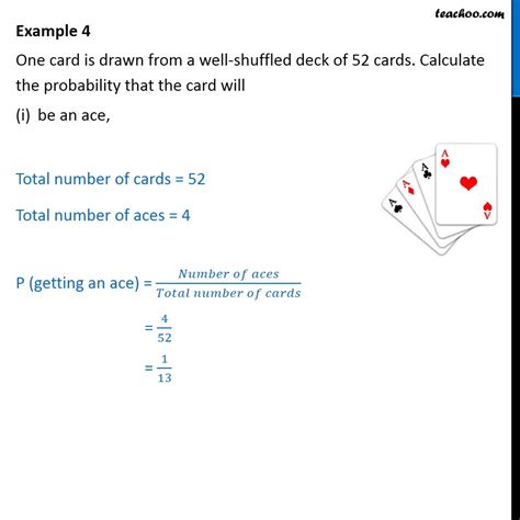 Example One Card Is Drawn From A Well Shuffled Deck Examples