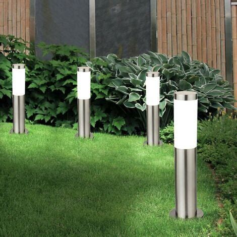 Er Set Led Edelstahl Steh Lampen Garten Weg Beleuchtung Terrassen