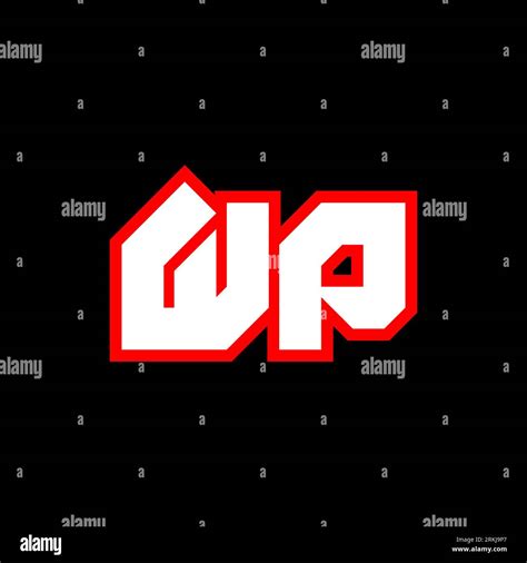 Wp Logo Design Initial Wp Letter Design With Sci Fi Style Wp Logo For