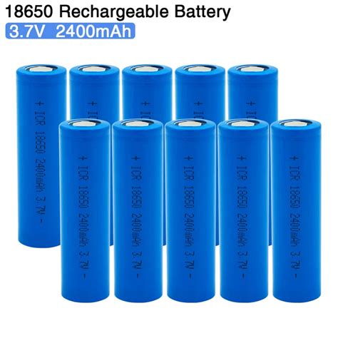 Batería recargable de litio ICR18650 3 7 V 2400mAh batería de iones