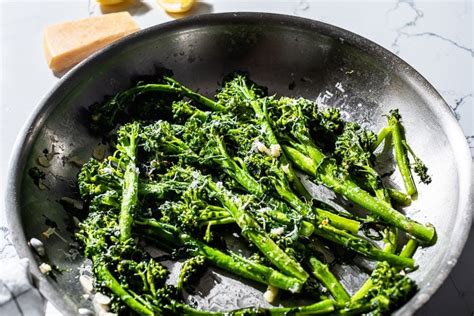 Simple Sauteed Broccolini Recipe with Garlic and Parmesan