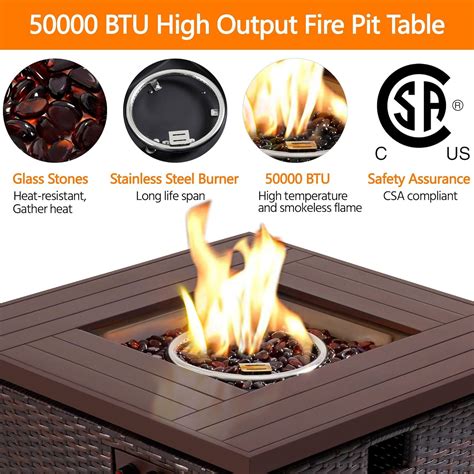 Yaheetech Fire Pit 28 In Propane Fire Pit Table Review Fire Pit Focal