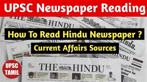 How To Read Hindu Newspaper For Upsc Exam Current Affairs Sources For