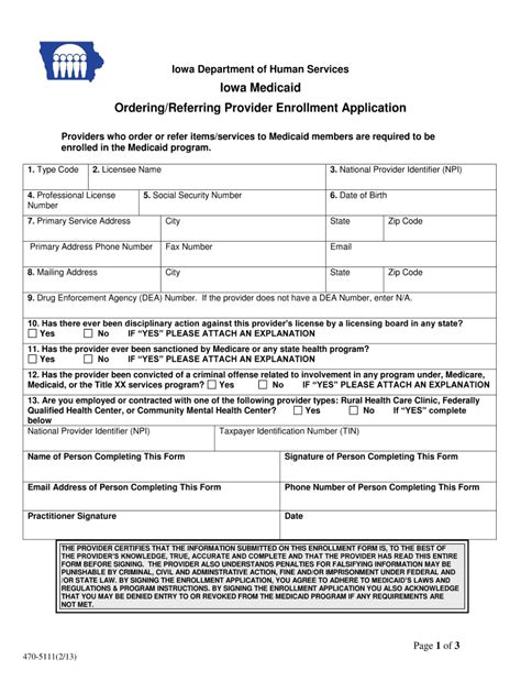 Iowa Medicaid Provider Enrollment Application 2013 2024 Form Fill Out And Sign Printable Pdf